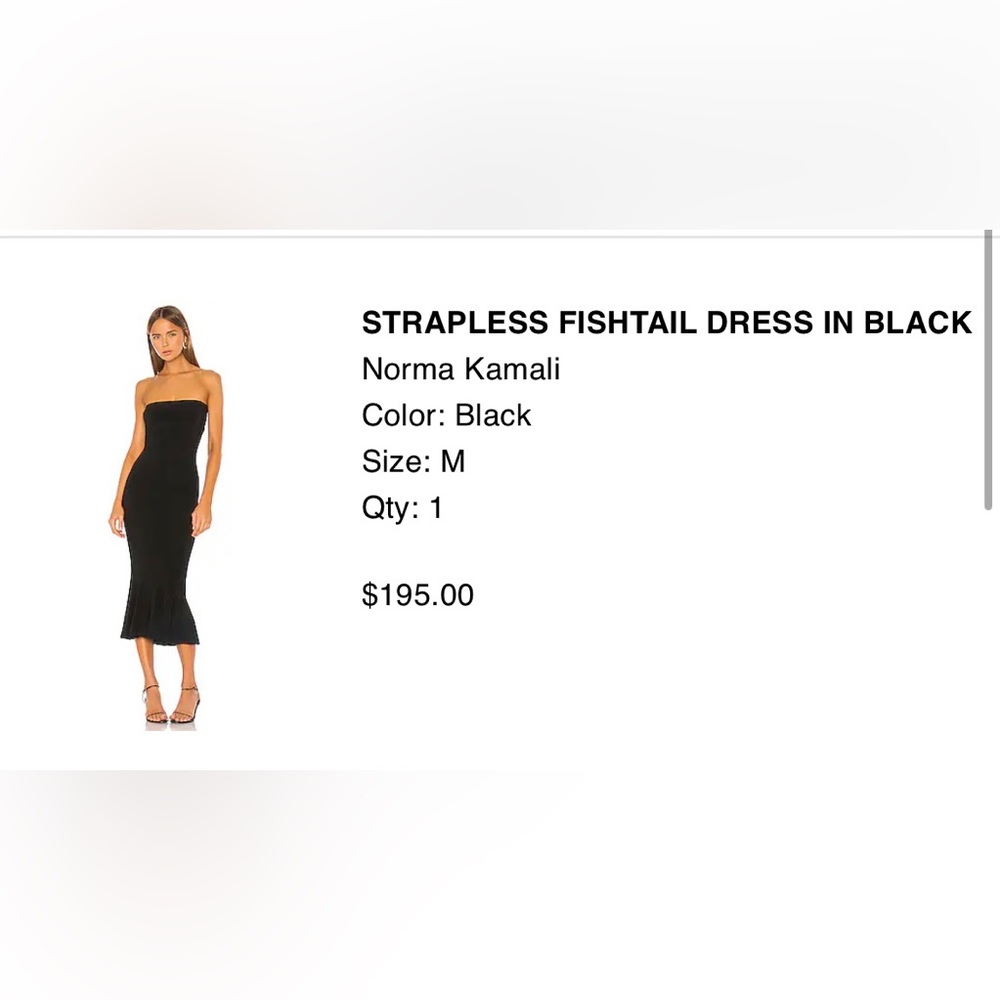 Black fishtail dress